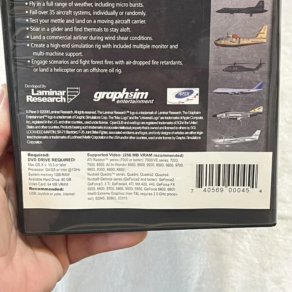 X-Plane 9 Flight Simulation PC Dvd Rom Software 2008 6 Discs - Disc 1 is MISSING